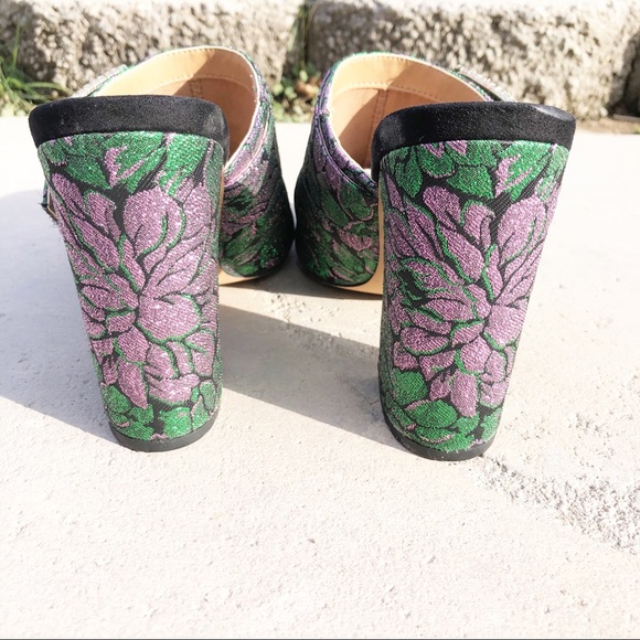 ASOS Flower Heeled Mules Buckle Rhinestone - Picture 6 of 12